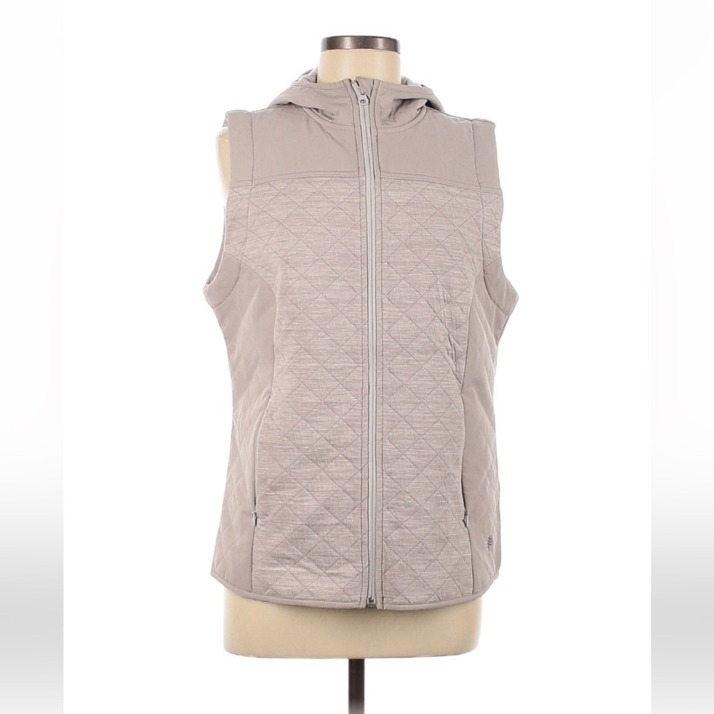 Royal Robbins Taupe Hooded Vest, Size - Medium